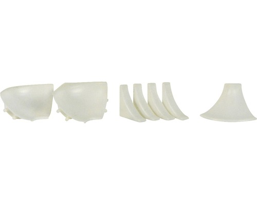 Accessoireset voor wandafsluitingsprofiel 14 wit 7-delig