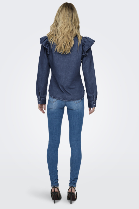 Only blauwe dames blouse