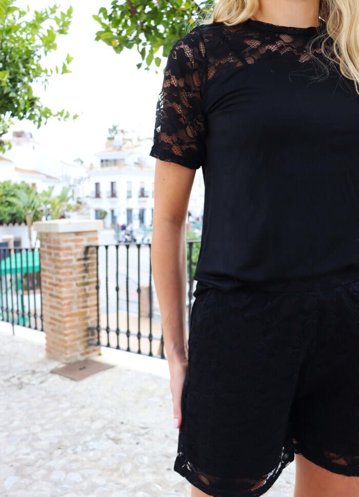 Liberte Isa-Ss-Lace-Sleeve-Tshirt