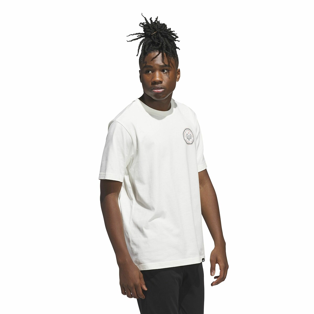 ADIDAS ROUPAS ESPORTIVAS<br>Camiseta de manga curta com estampa