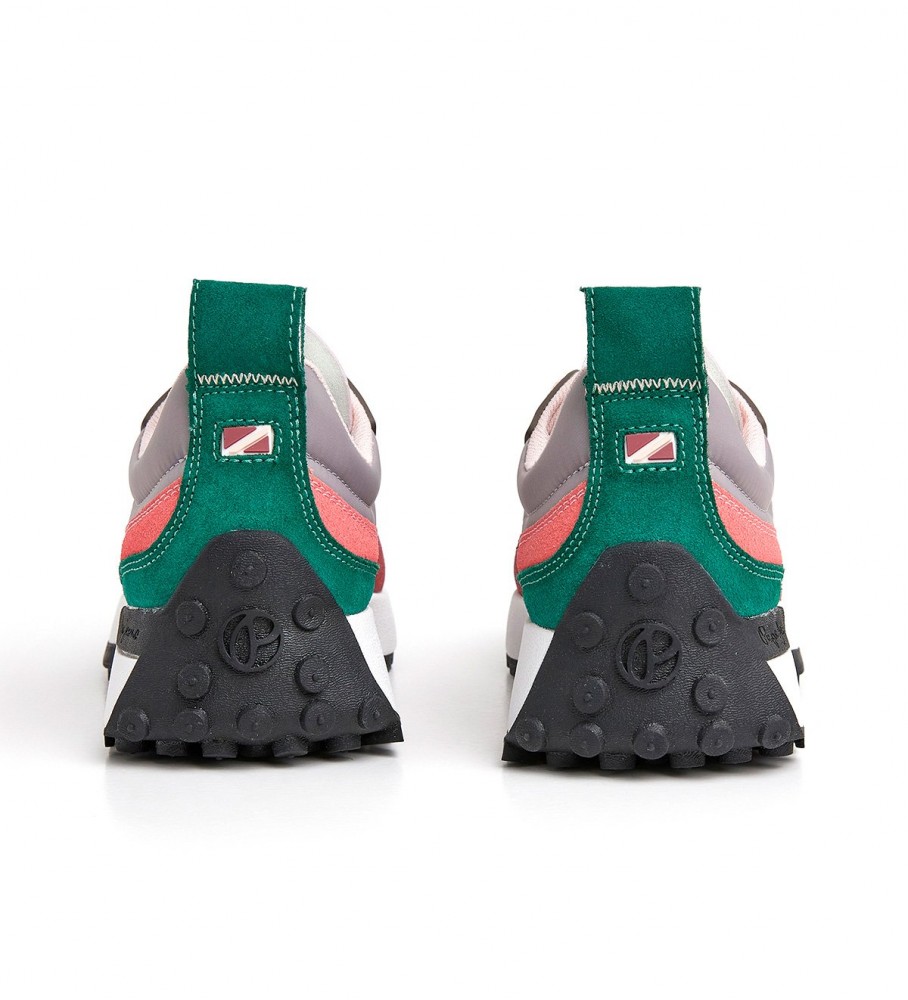 Tênis Pepe Jeans Lucky Grand de couro cinza