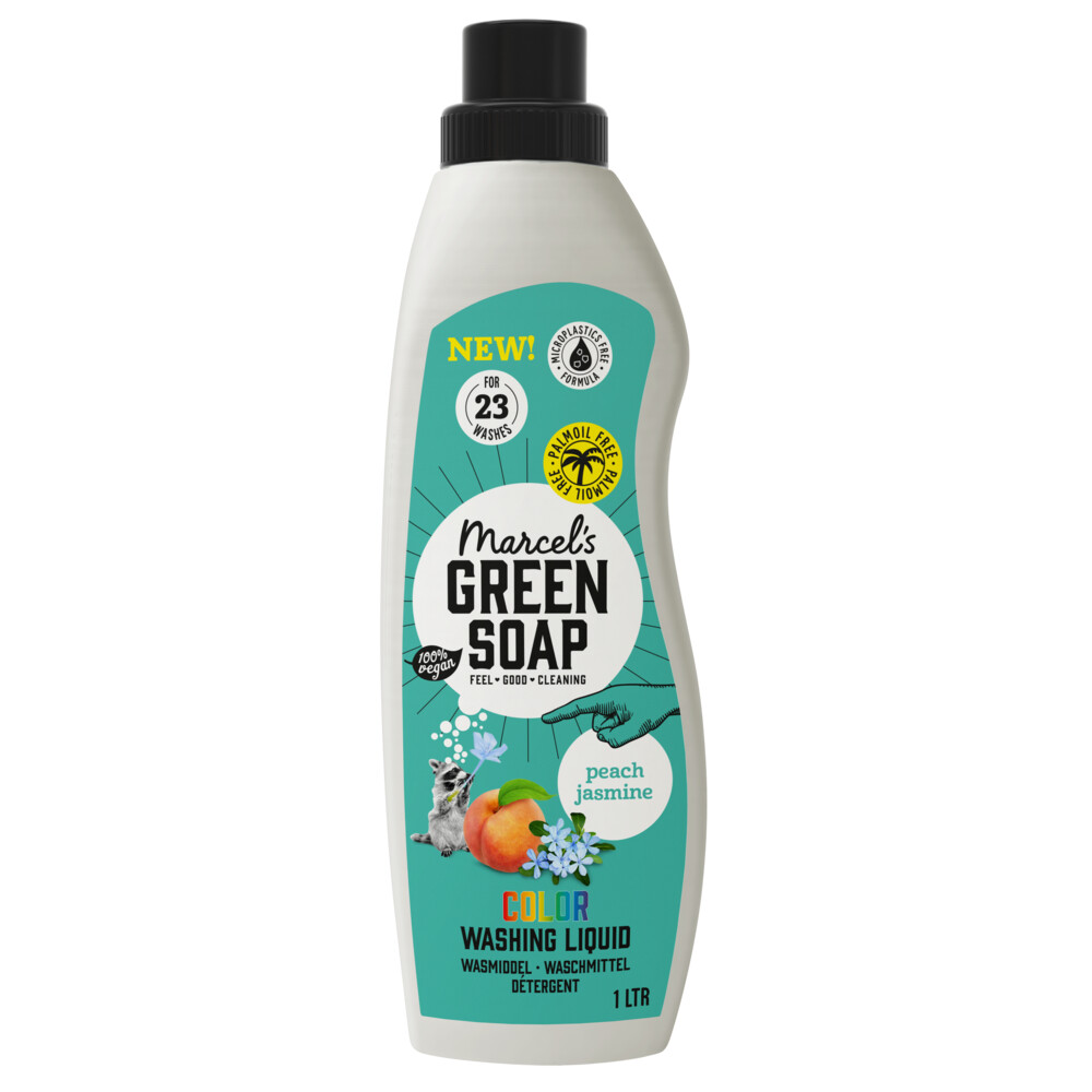 Marcel's Green Soap Wasmiddel Kleur Perzik & Jasmijn 23 Wasbeurten1 liter