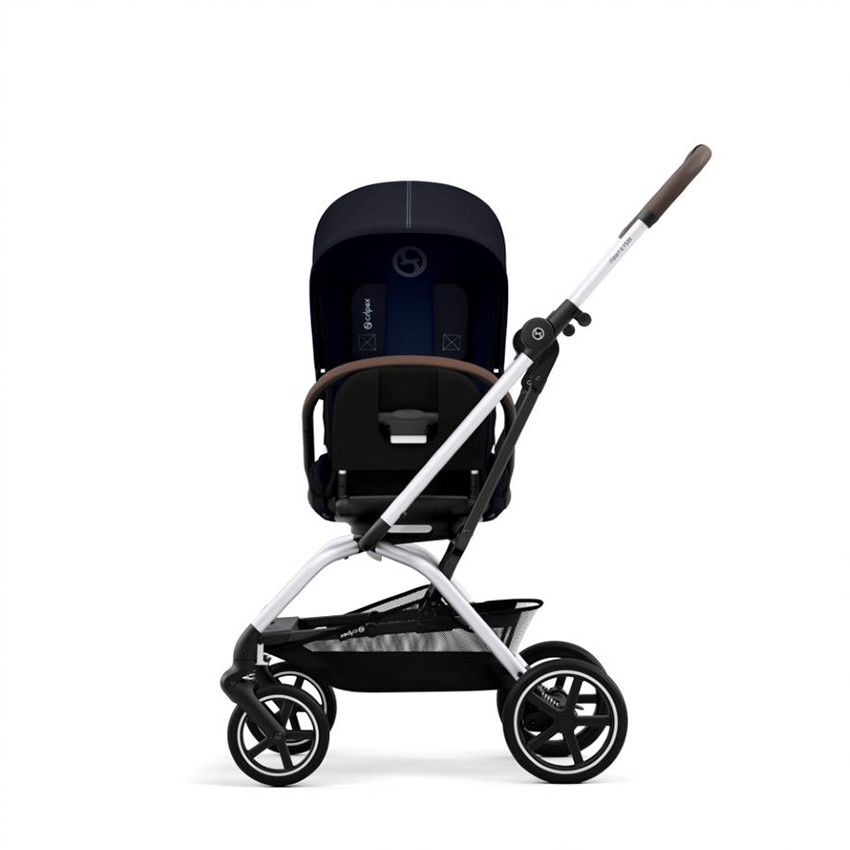 Poussette Eezy S Twist+ 2 châssis Silver - Ocean Blue - Ecru