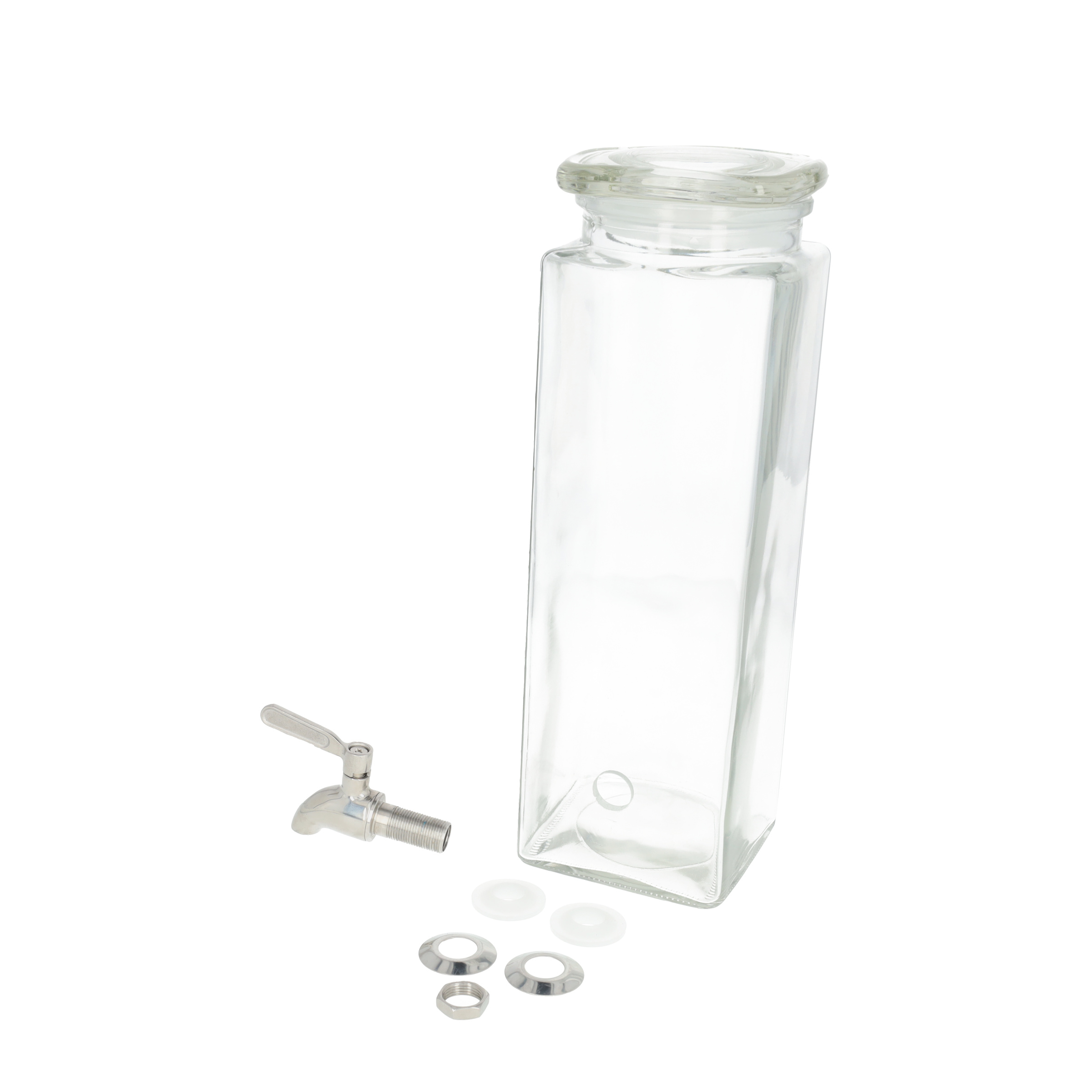 (2.2L) Glas Getränke Spender mit Zapfhahn Retro Einmachglas Dispenser für Limonade / Wasser / Fruchtsaft / Ice Tea