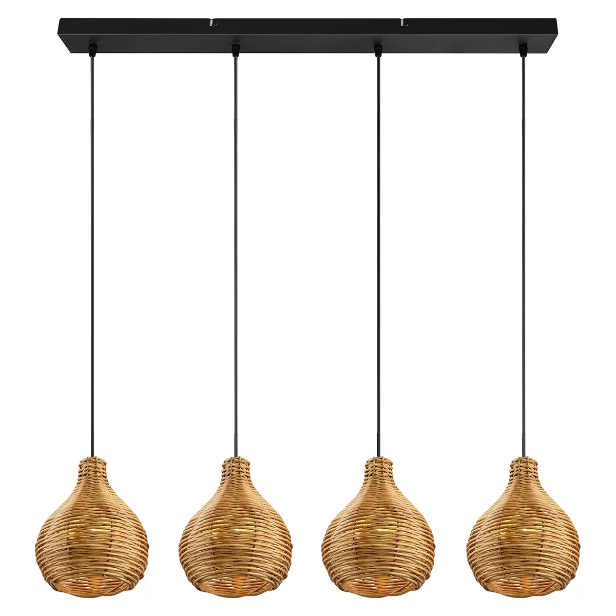 Pendelleuchte Sprout natur,schwarz