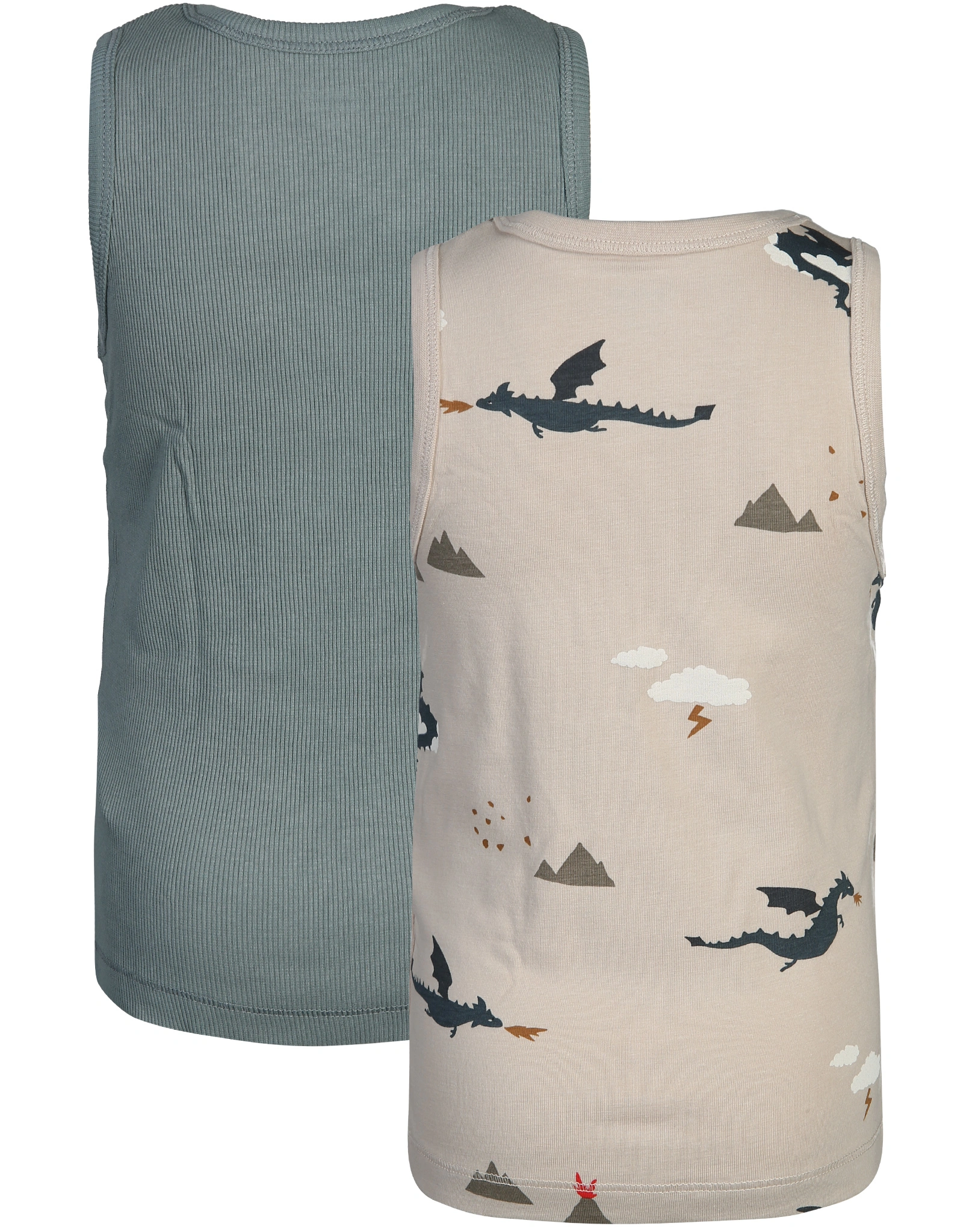 Tanktop FARIS LITTLE DRAGON 2er-Pack in dark sandy mix