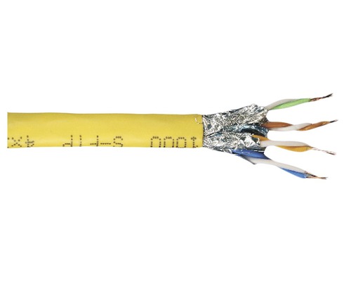 CAT 7 datakabel 1000 MHz 4x2AWG23/1, 50 m geel