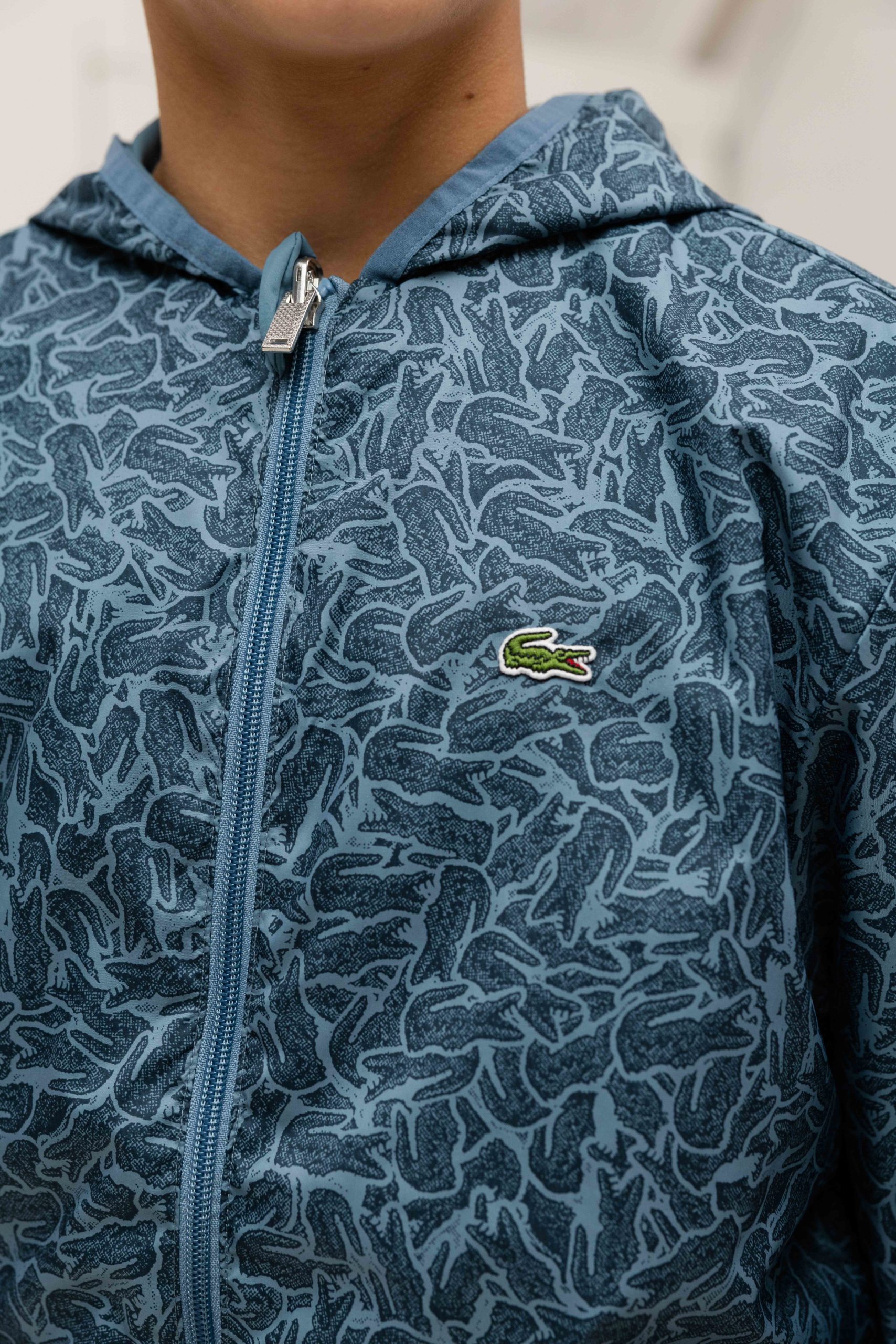 Lacoste Inversible Trainingsjack Kids Blauw