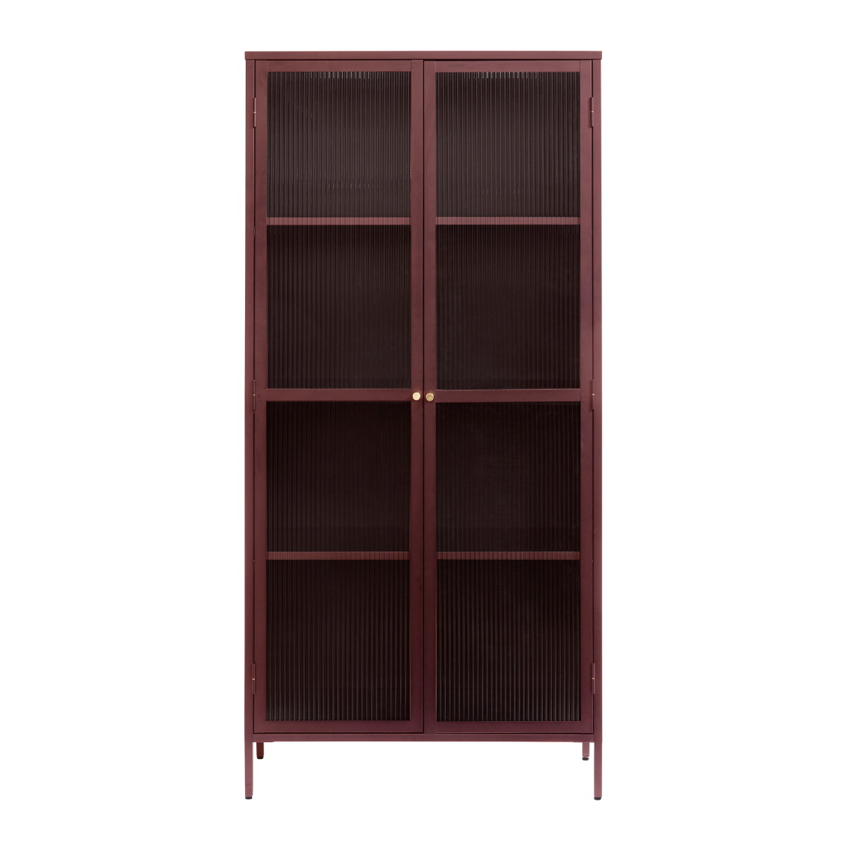 Vitrinekast Omeo 190x90 cm bordeauxrood