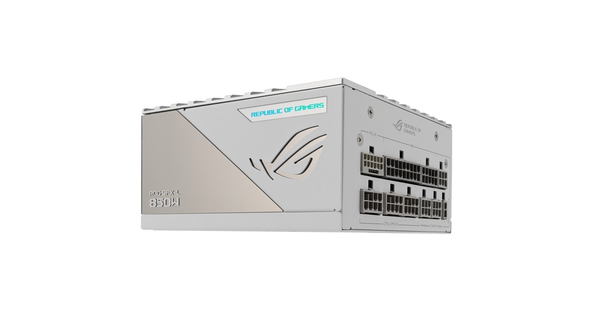 ASUSROG Loki SFX-L Platinum modulaire 850 watt voeding   (Wit, 1x 12V-2x6, 3x PCIe)
