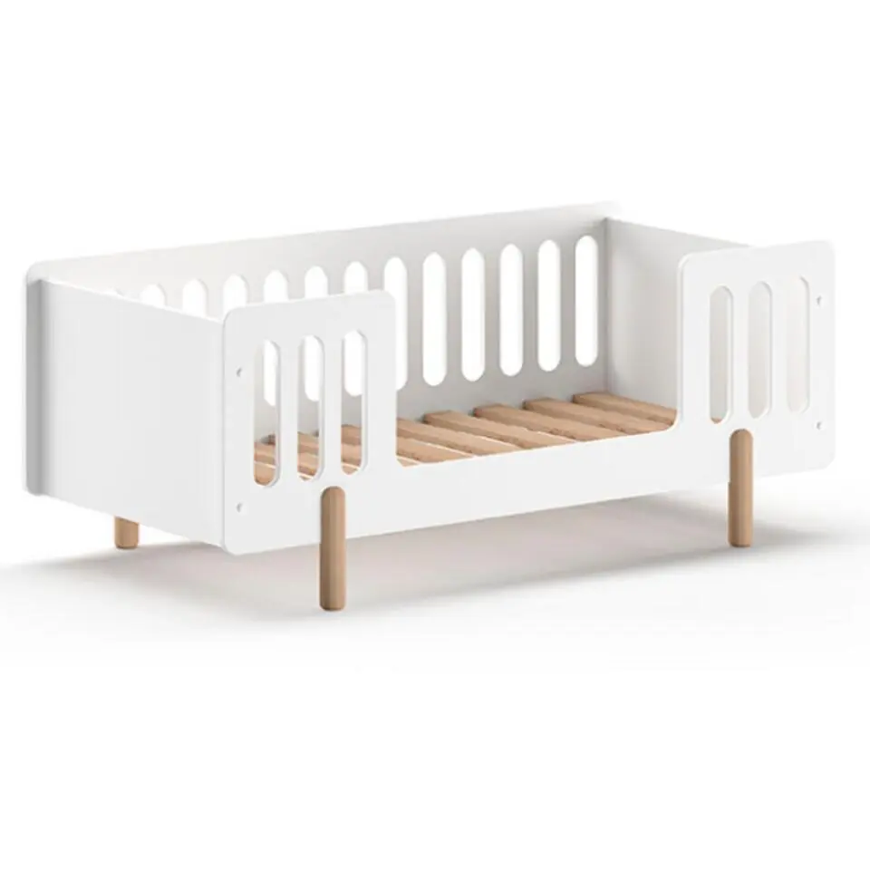Vipack Peuterbed Smile 70x140cm - wit/dennenhout
