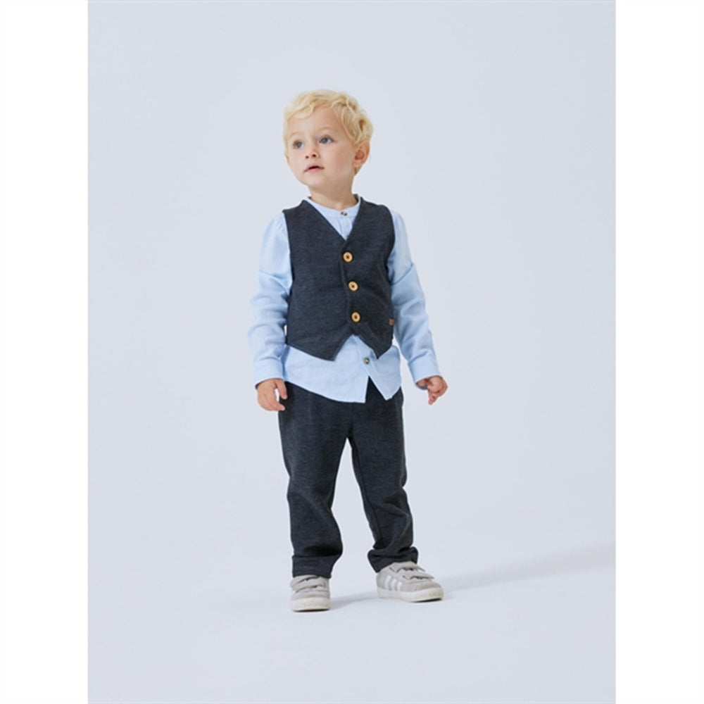 Dark Grey Melange Robino Vest - Name It