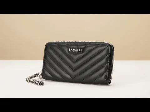 Lambert Portefeuille Matelassé Frida - Noir