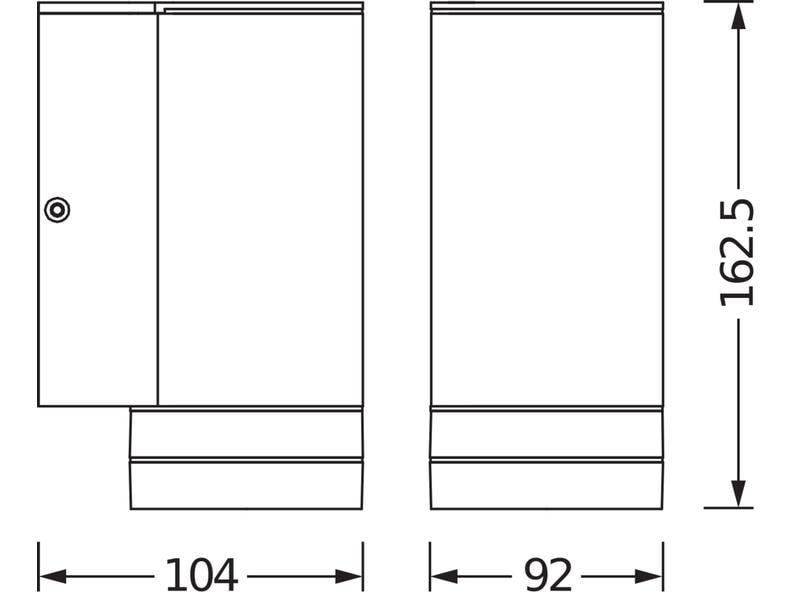 Ledvance Wandleuchte Endura Beam Gap Wall Updown, GU10, Gra Leuchte für den Aussenbereich mit Lichtaustritt nach oben und unten