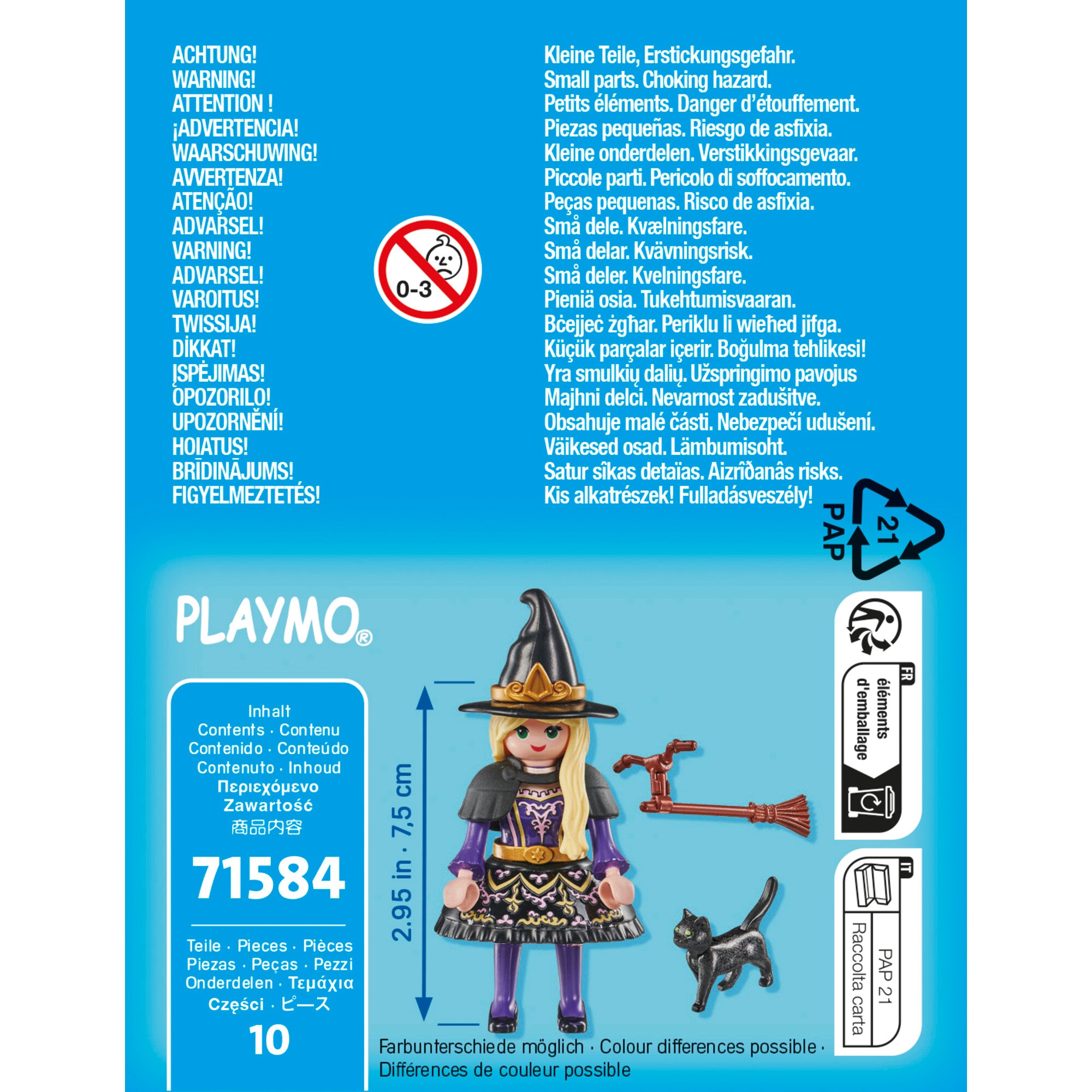 PLAYMOBIL Konstruktionsspielzeug specialPLUS Hexe mit Katze
