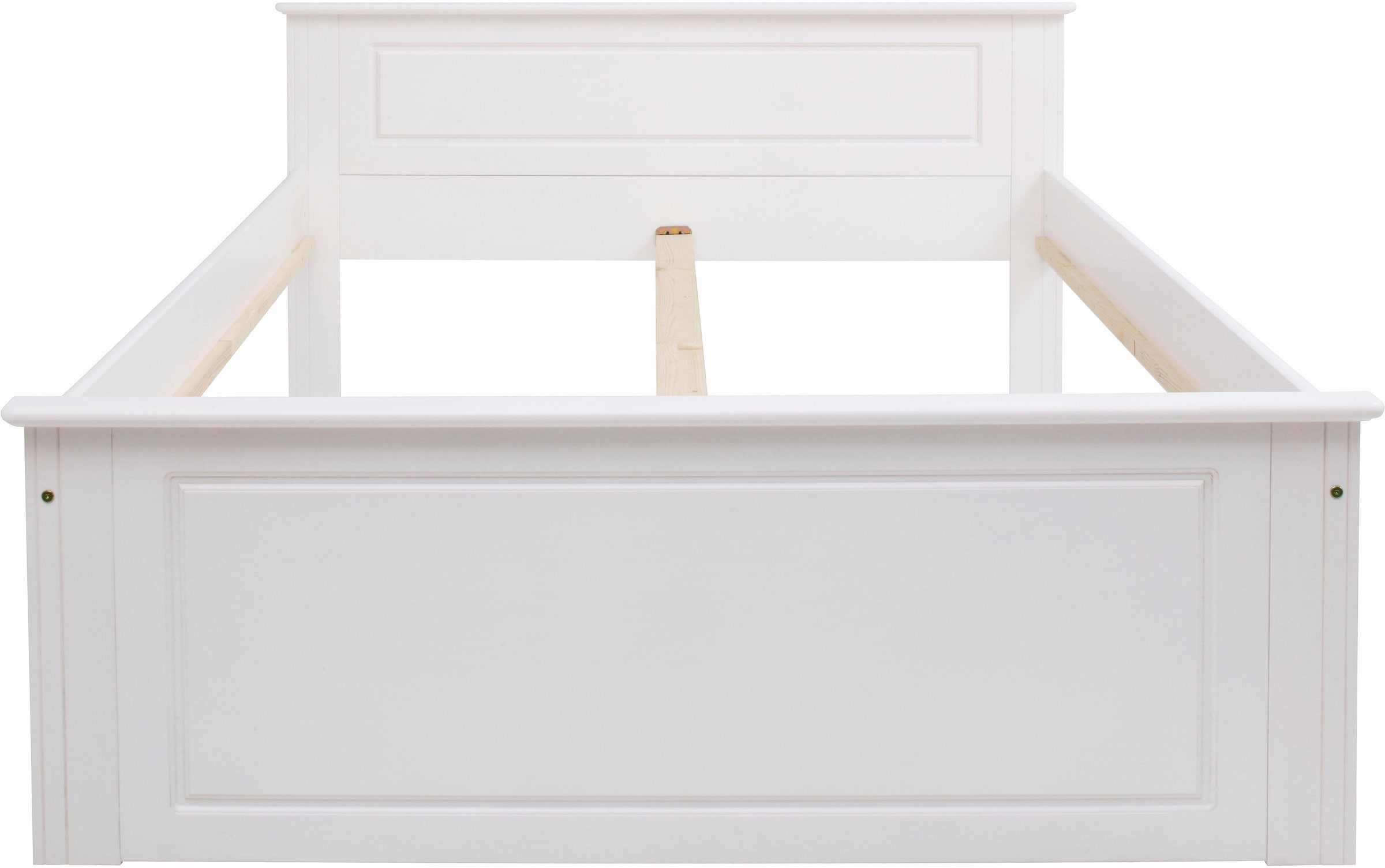 Home affaire Massivholzbett »Hugo, hohe Belastbarkeit! FSC® zertifiziertes Massivholz, Landhausstil« Breite/Belastbarkeit 180cm/200KG, 140cm/180KG,  Stauraumbett aus massiver Kiefer