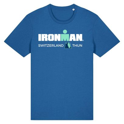 T-Shirt Manches Courtes Ironman Switzerland Bleu Royal Homme