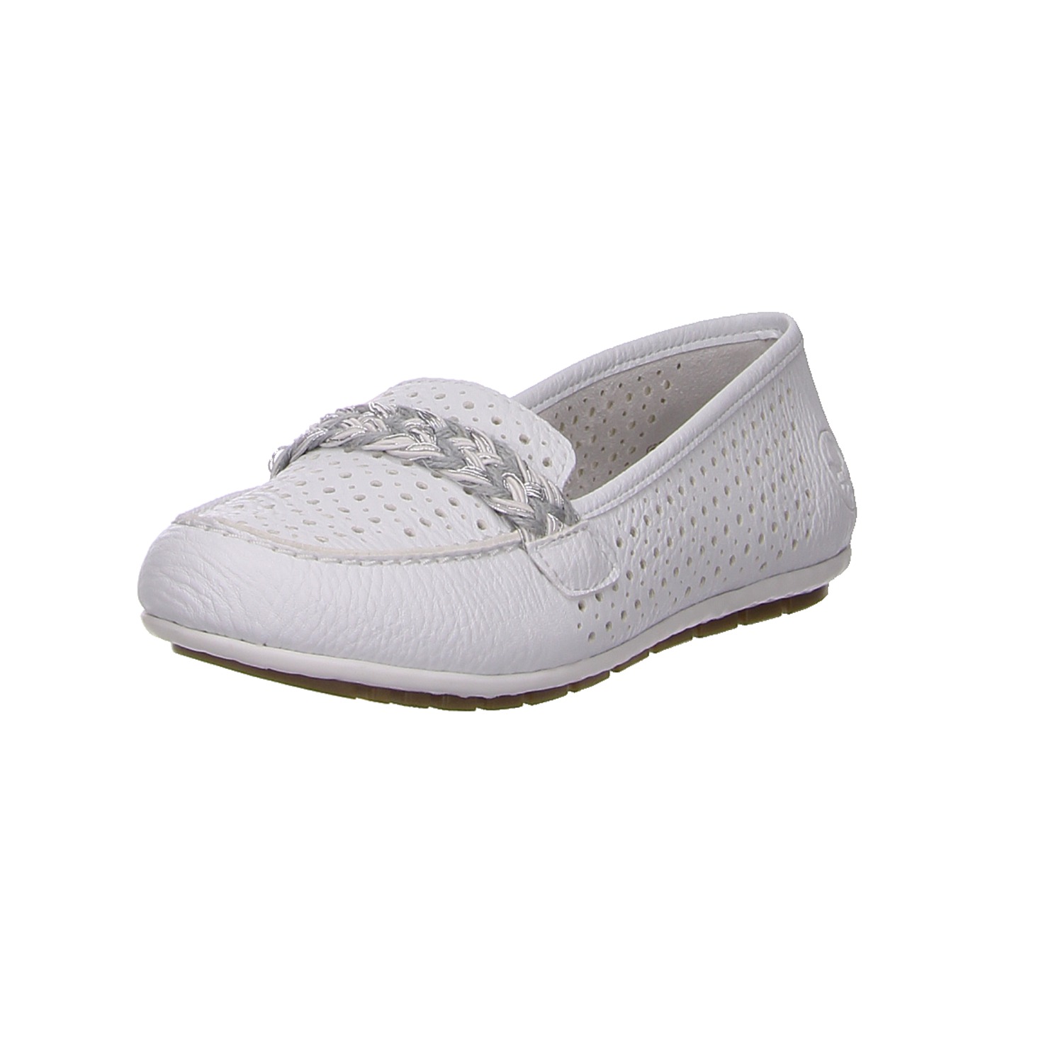 Rieker Slipper weiß weiss/weiss kombi