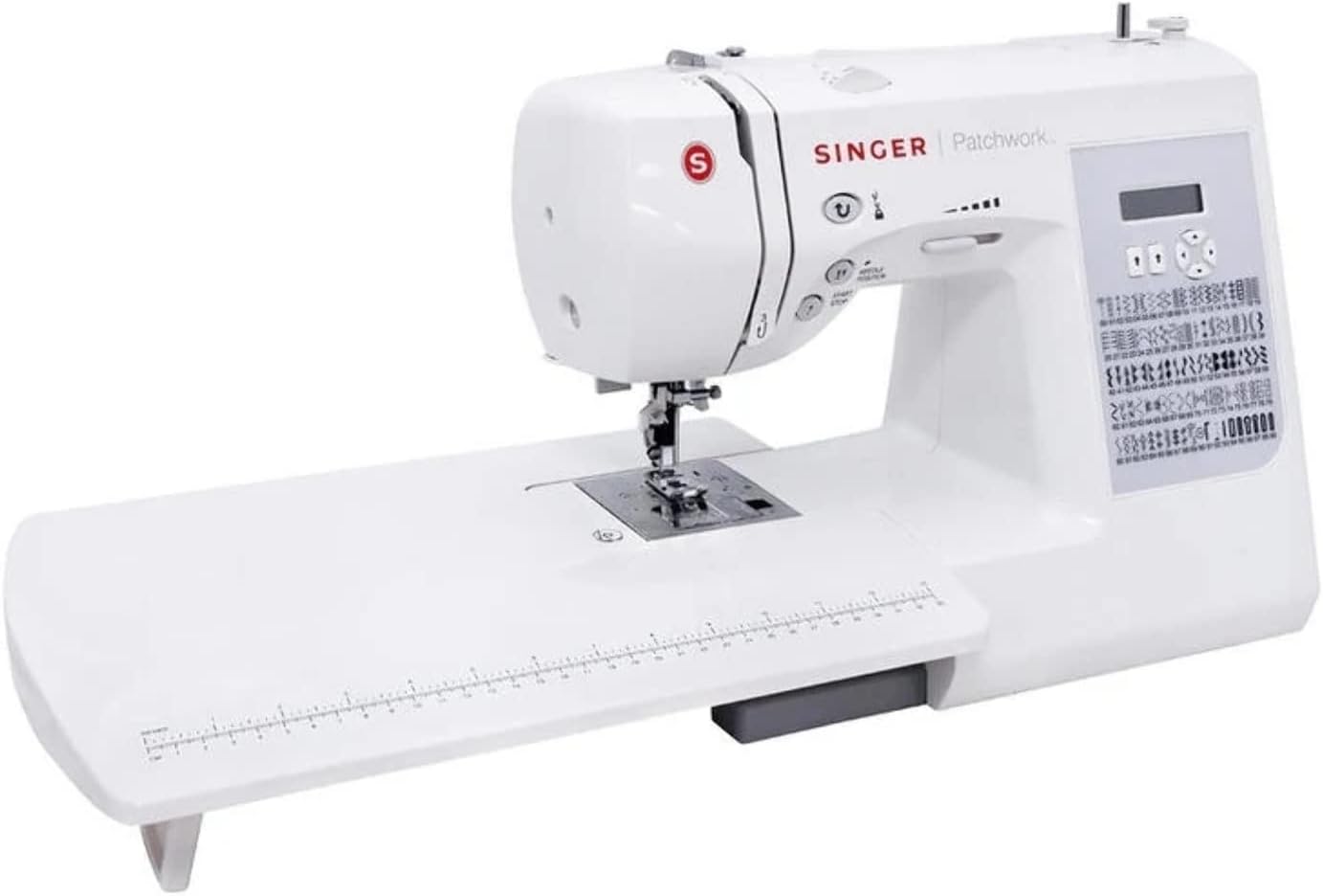 Máquina de costura Singer, multicolorida