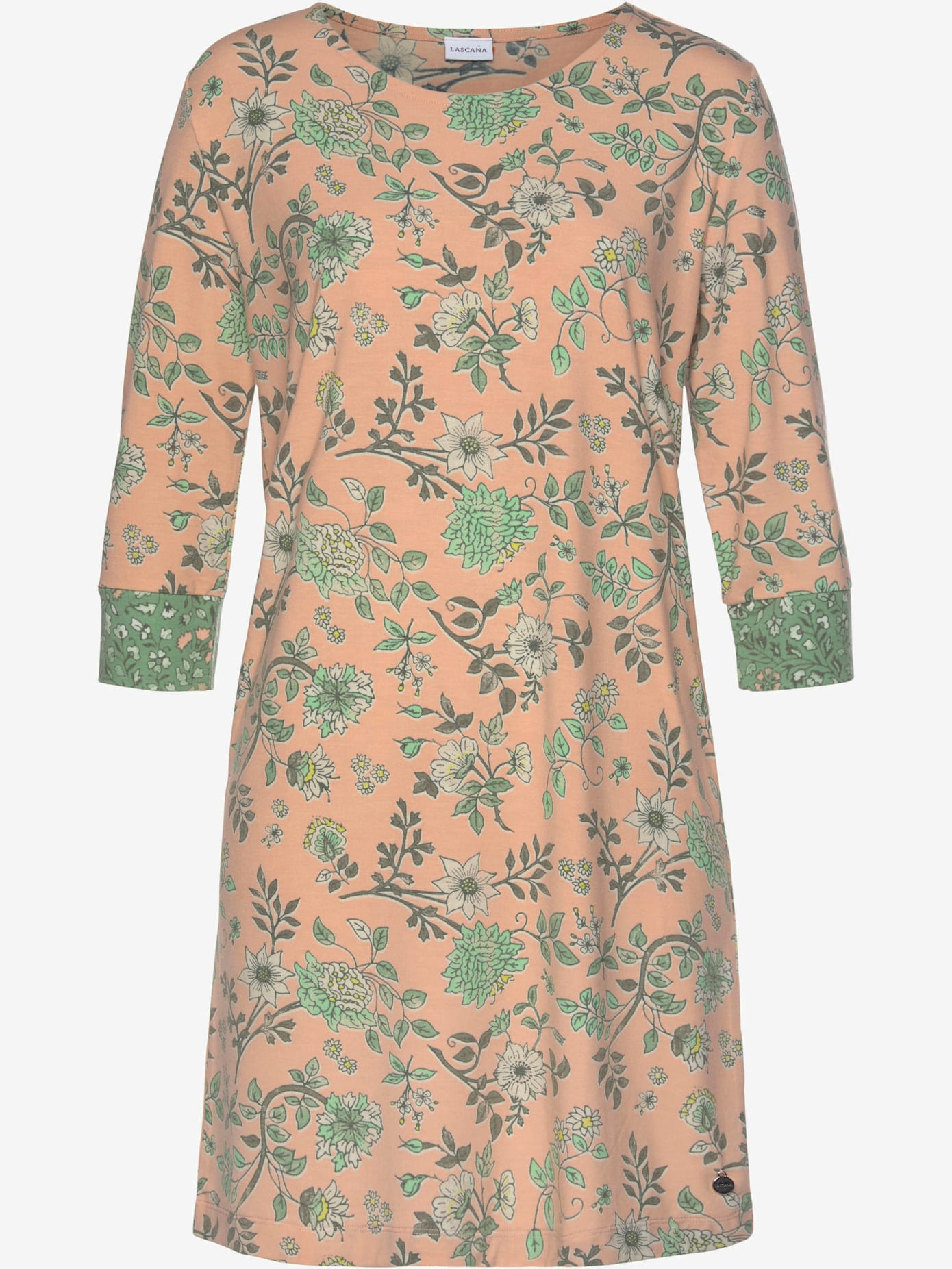 Chemise de nuit fantaisie, imprimé floral