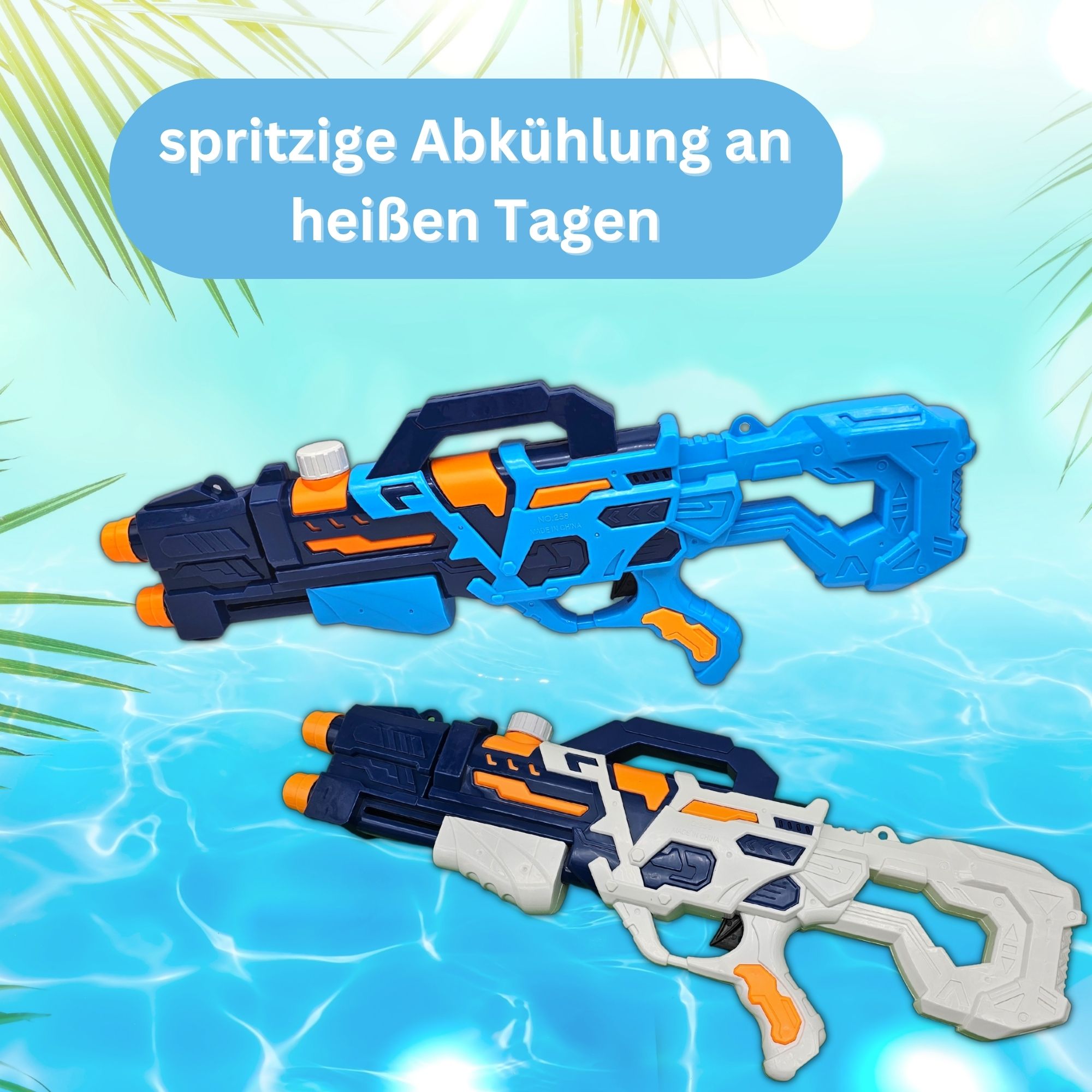 alldoro - Water Power Wasserpistole 60 cm mit 530ml Tank