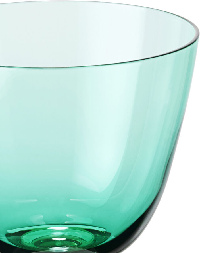 Holmegaard Flow Glas på fod 35 cl emerald green Grøn
