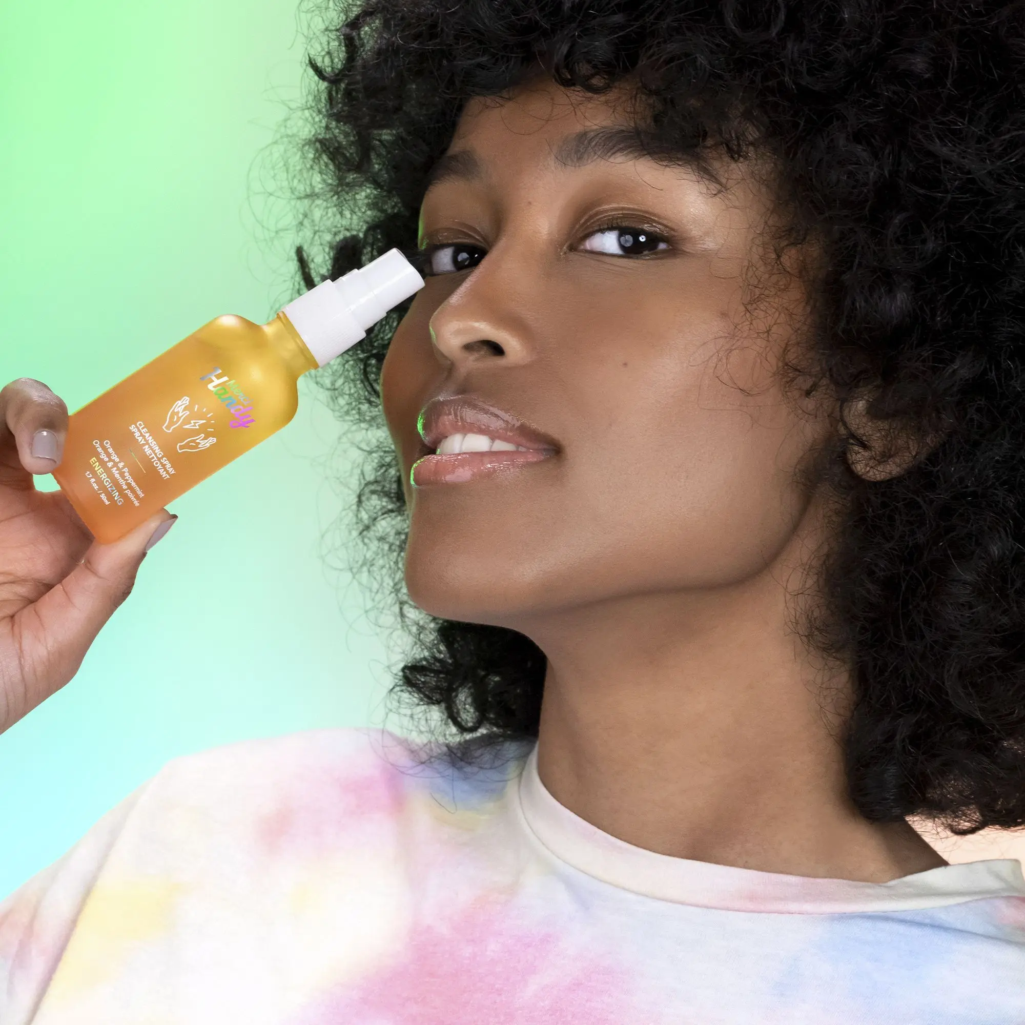 Merci Handy - Spray Nettoyant Energisant Orange et Menthe Poivrée- Mains