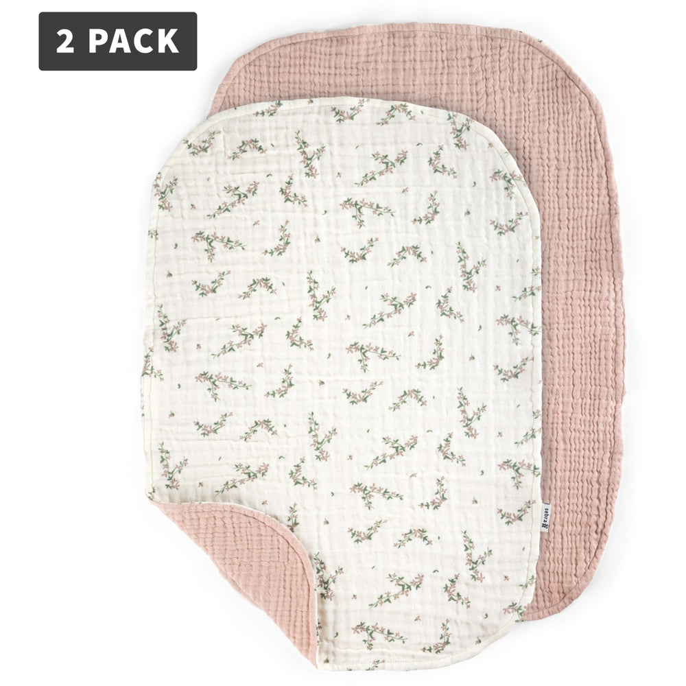 Køb Sebra Rose Powder Blossom Pusleunderlag 2-Pak Muslin