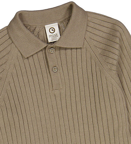 M?Slå Bluse - Strik Rib - Cashew