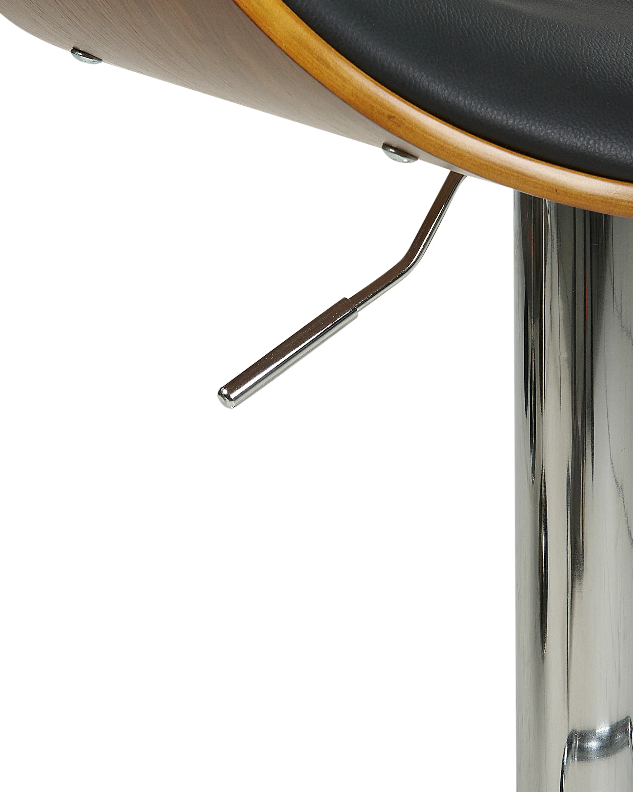 Set van 2 barstoelen ROTTERDAM Kunstleer draaibaar Zwart