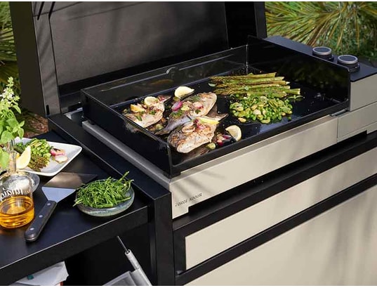 FORGE ADOUR - Plancha gaz Premium gaz 60 cm, chassis inox
