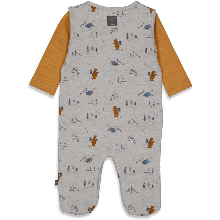 Feetje Strampler 2-tlg. Griddly Bear Grijs Melange
