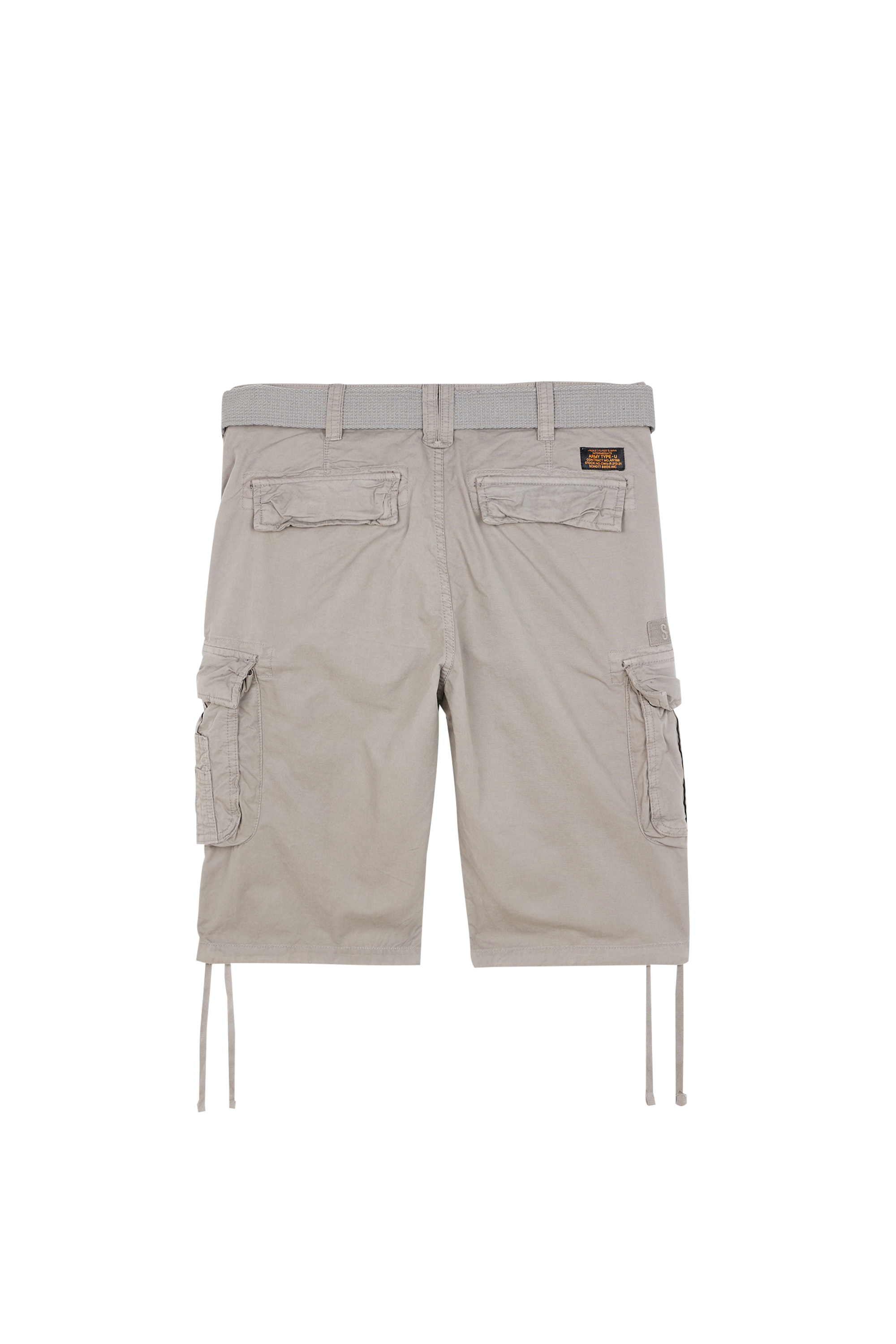 SCHOTT Short cargo en coton Gris