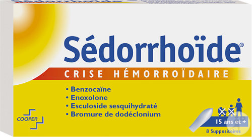 Sédorrhoïde Crise Hémorroïdaire Suppositoires 8 Pièces