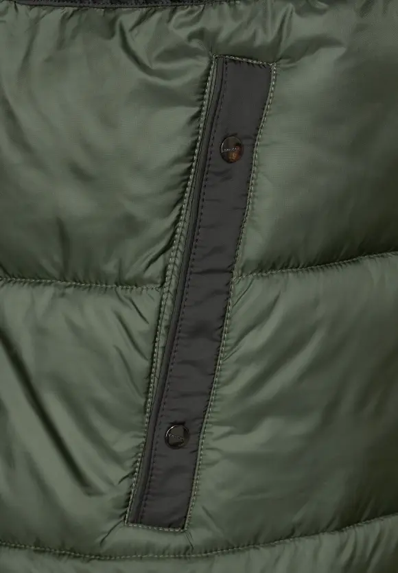 Zweifarbiger Wintermantel - verdant green