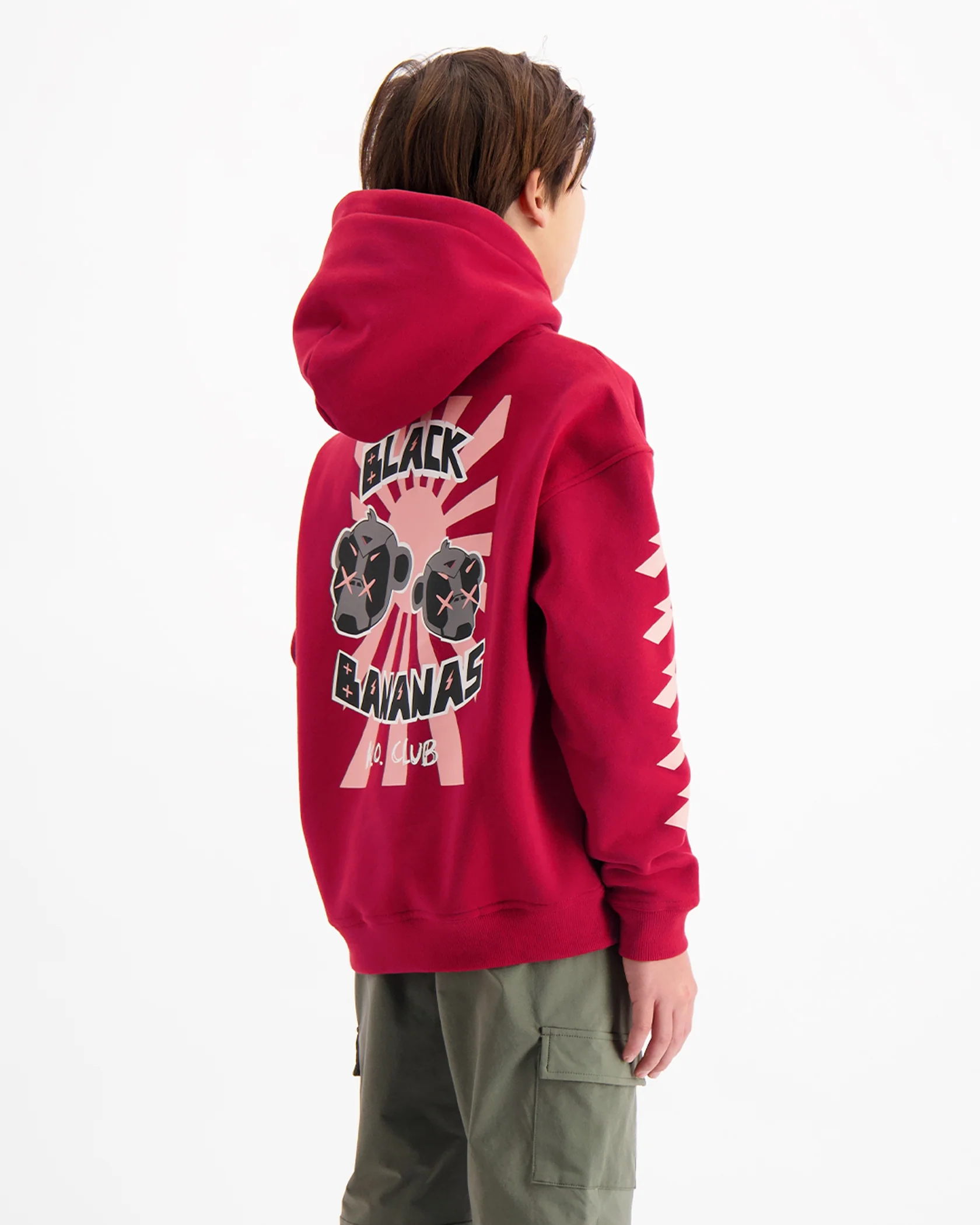 Black Bananas KO Club Hoodie Kids Rood