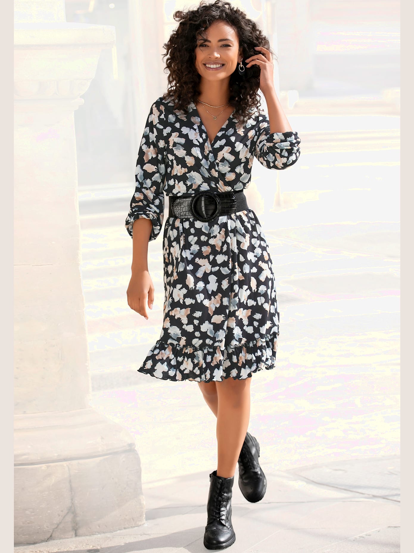 Robe en jersey robe à motifs en viscose