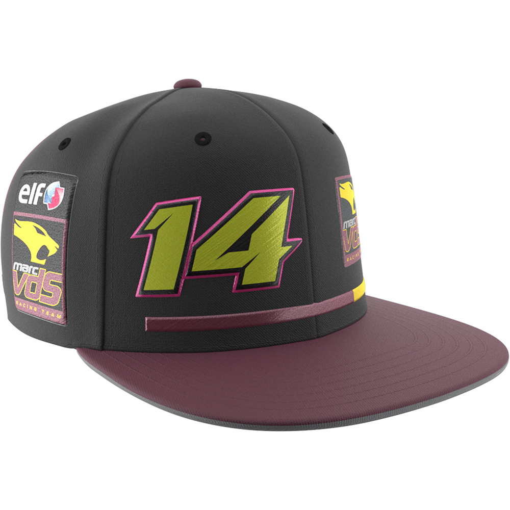 Ixon - Casquette Flat Tony Arbolino Marc VDS 22 Bordeaux / Noir / Blanc