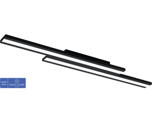 LED Smart Light Plafondlamp 21W 3100 lm CCT Verstelbare Witte Tinten + RGB Kleurverandering 116 cm Zwart - Compatibel met SMART HOME van hornbach