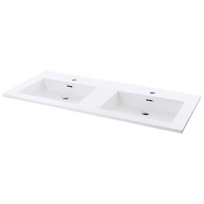Meuble sous vasque Pamili gris 120 cm + plan vasque en résine