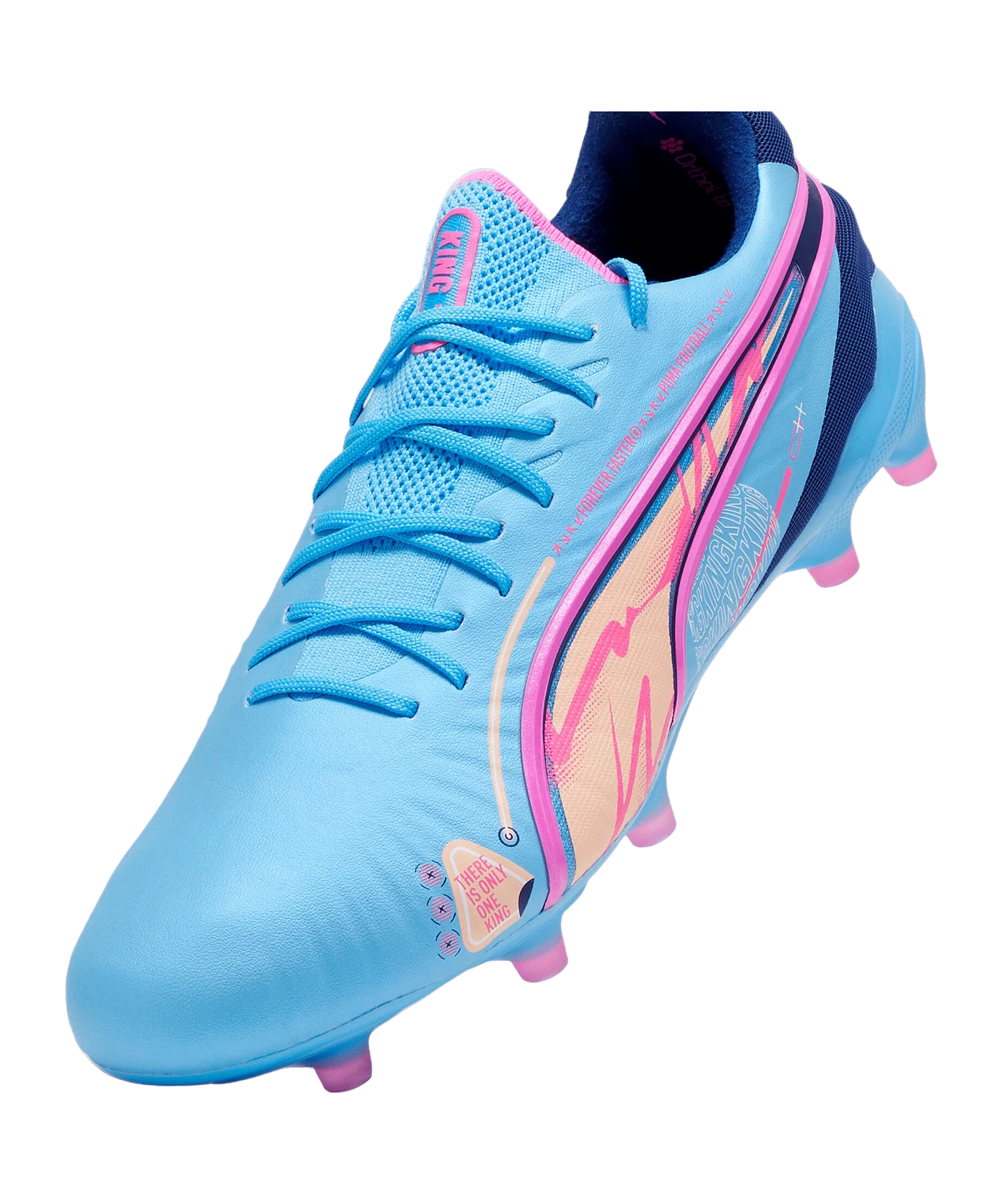 PUMA KING Ultimate FG/AG Volume Up Blau Rosa F01