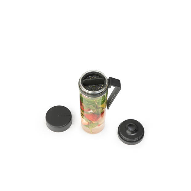 Brabantia Make & Take waterfles met zeef 0,5 liter - Dark Grey