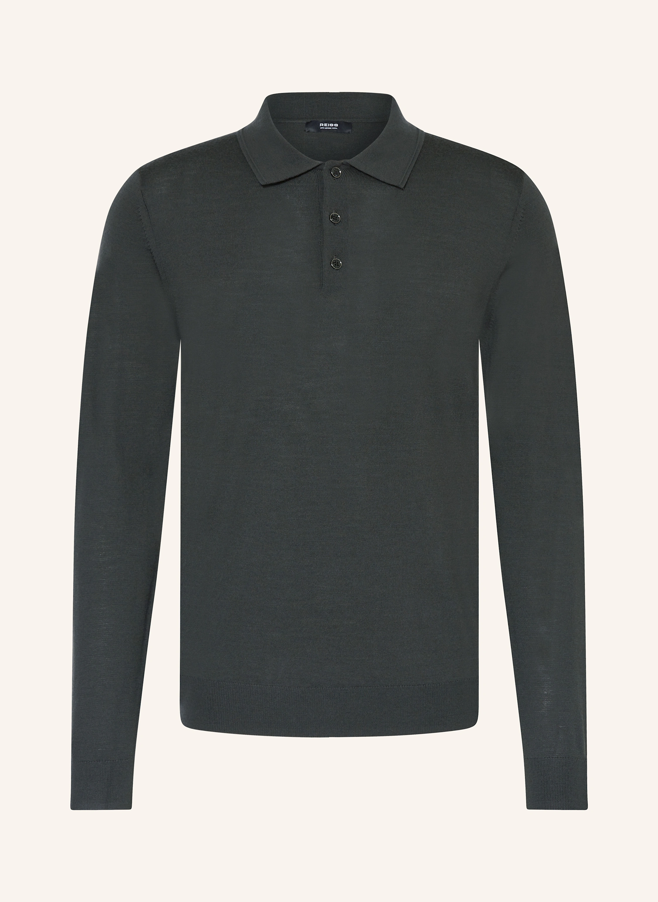 REISS Strick-Poloshirt TRAFFORD aus Merinowolle