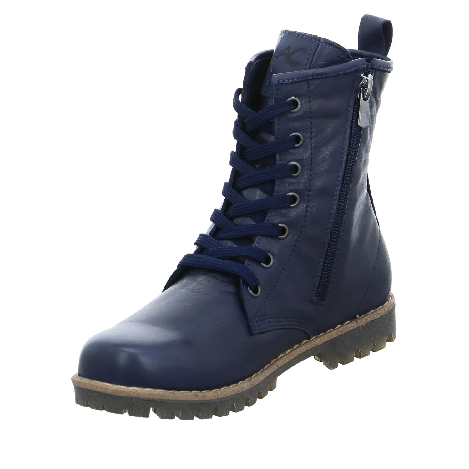 ANDREA CONTI Boot Blau Leder  mit Wechselfussbett