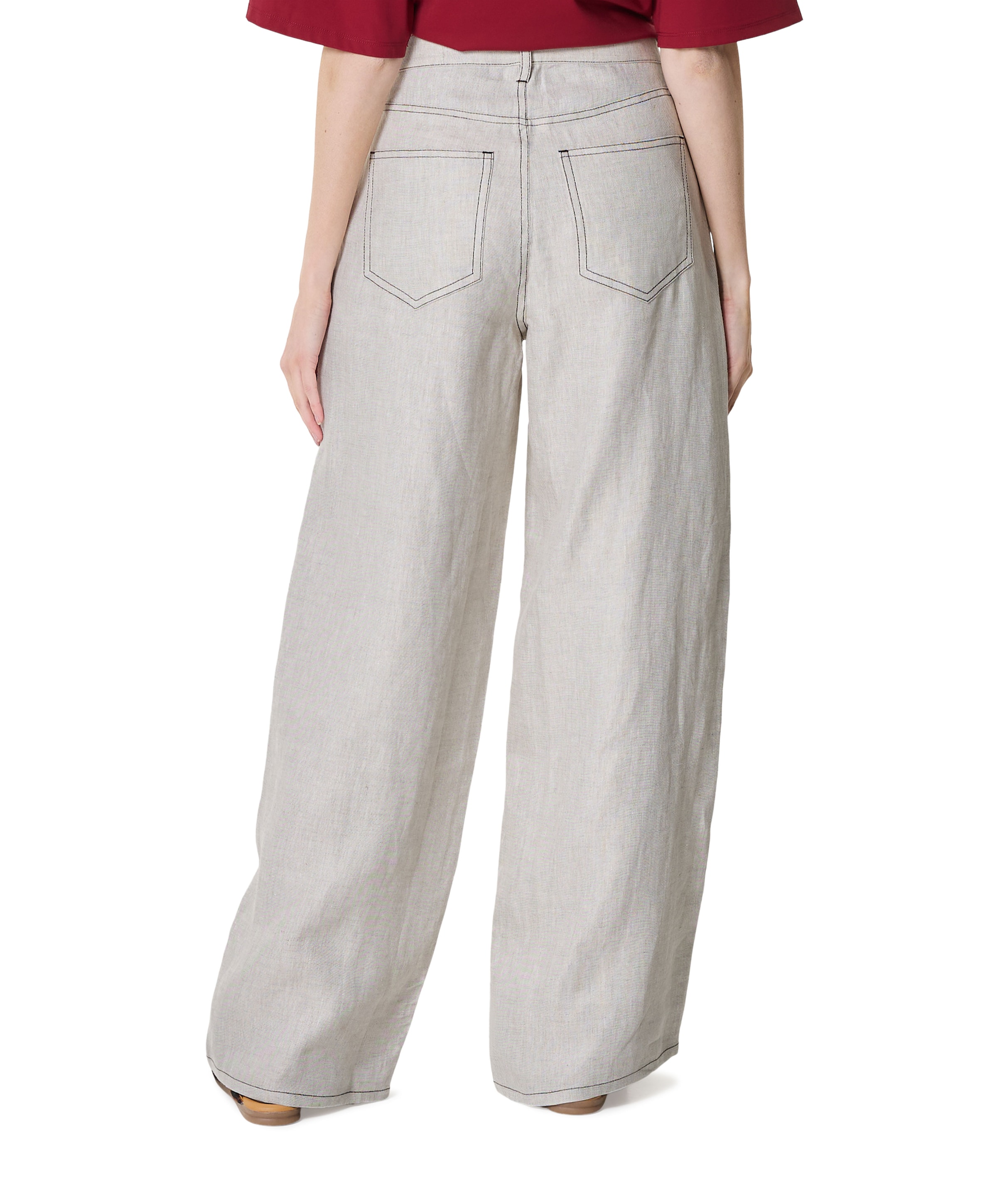 Five Units ABBYFV 888 CRYSTAL LINEN dames broek grijs