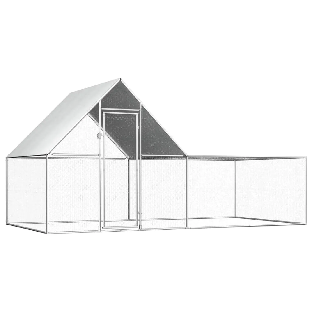 vidaXL Poulailler 4x2x2 m Acier galvanisé