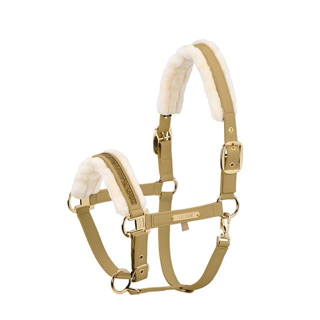 Halster Eskadron Heritage Faux Leather Jewel Double Pin Donkergeel