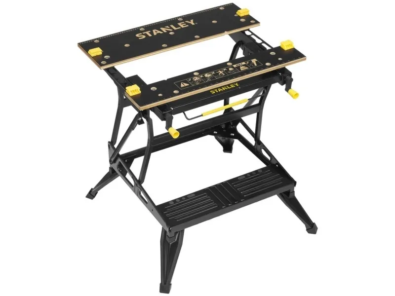 Stanley STST83800-1, Træarbejde arbejdsbord, Bamboo, Stål, Sort, Gul, 250 kg, 625 mm, 620 - 800 mm