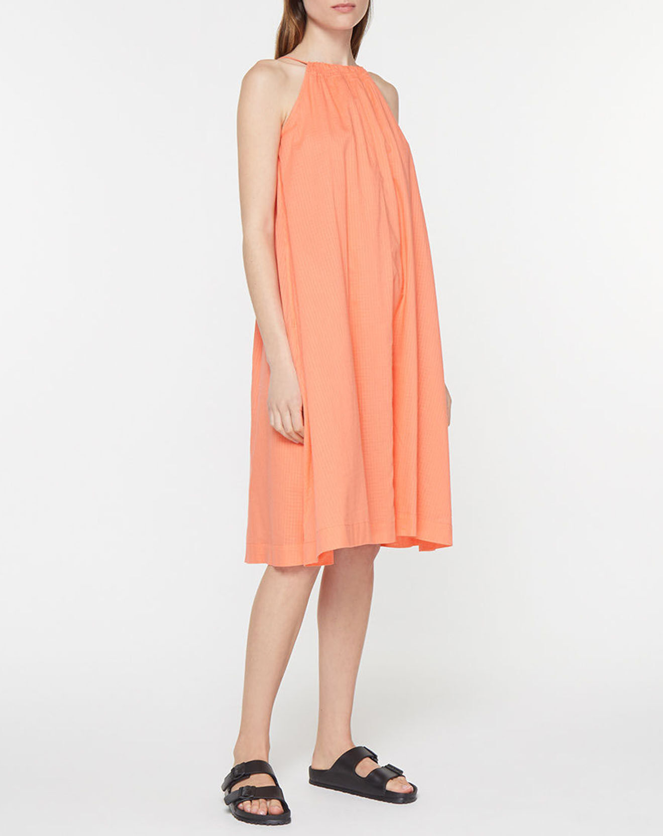 Galeries Lafayette Robe en Coton biologique Lassi ample orange