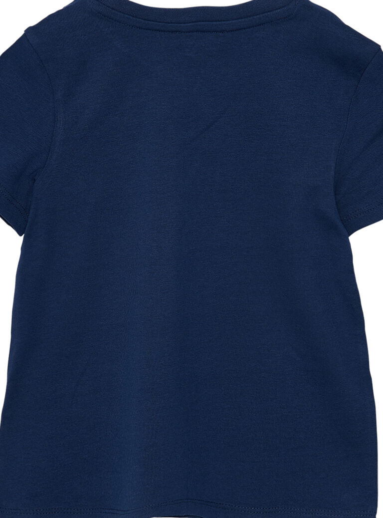 Tee shirt manches courtes garçon uni marine